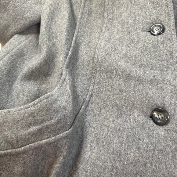 Vintage Alorna Women's Wool Gray Coat USA Made Minimalist Comfort Casual Office - Picture 7 of 10